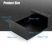 Load image into Gallery viewer, Universal PC680 Black Billet Aluminum Battery Hold Down Tray &amp; Mounting Bracket Kit Car Truck Boat ATV UTV