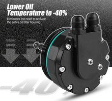 Load image into Gallery viewer, BMW M52 M54 Oil Filter Cap Adapter for External Oil Cooler (AN10 Ports)