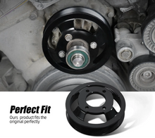 Load image into Gallery viewer, BMW M54 M52TU Aluminum Water Pump &amp; Power Steering Pulley Kit – E46 E39 E38 X3 X5