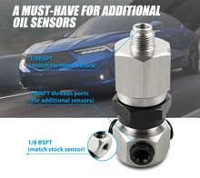 Load image into Gallery viewer, K-Series Oil Pressure Sensor Adapter – 1/8 BSPT Multi-Port Block Adapter