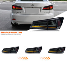 Load image into Gallery viewer, Lexus IS250 / IS350 / IS-F 2IS LED RGB Tail Light Assembly with Sequential Turn Signal &amp; Start-Up Animation 2006 - 2013 (Left &amp; Right / Pair)