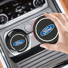Load image into Gallery viewer, Ford Silicone Anti-Slip Car Coaster / Cup Mat for Focus MK2 / MK3 / MK4 / MK5, Fiesta MK7, Mondeo MK4 &amp; Fusion (1-2 Piece Set)