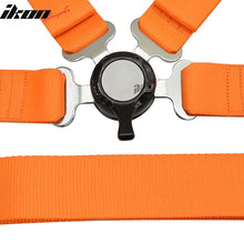 Load image into Gallery viewer, Pair Of Orange 4 Point Nylon Harness Camlock Racing Seat Belts