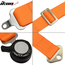 Load image into Gallery viewer, Pair Of Orange 4 Point Nylon Harness Camlock Racing Seat Belts