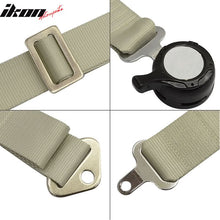 Load image into Gallery viewer, Pair Of White Light Silver 4 Point Harness Camlock Racing Seat Belts