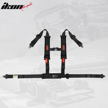 Load image into Gallery viewer, Universal 2" Wide 4 Point Buckle Racing Seat Belt Harness Nylon Black