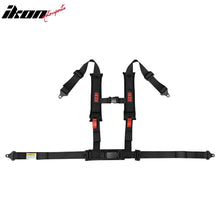 Load image into Gallery viewer, Universal 2" Wide 4 Point Buckle Racing Seat Belt Harness Nylon Black