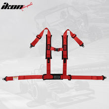 Load image into Gallery viewer, Universal 2" Wide 4 Point Buckle Racing Seat Belt Harness Nylon Red