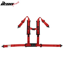 Load image into Gallery viewer, Universal 2" Wide 4 Point Buckle Racing Seat Belt Harness Nylon Red