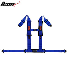 Load image into Gallery viewer, Universal 3" Wide 4 Point Buckle Racing Seat Belt Harness Nylon Blue