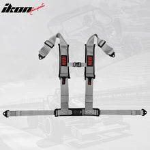 Load image into Gallery viewer, Universal 3" Wide 4 Point Buckle Racing Seat Belt Harness Nylon Grey