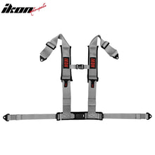 Load image into Gallery viewer, Universal 3" Wide 4 Point Buckle Racing Seat Belt Harness Nylon Grey