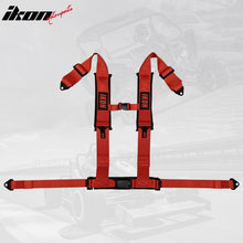 Load image into Gallery viewer, Universal 3" Wide 4 Point Buckle Racing Seat Belt Harness Nylon Red