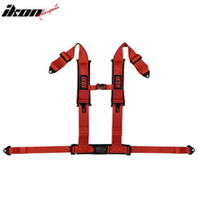 Load image into Gallery viewer, Universal 3" Wide 4 Point Buckle Racing Seat Belt Harness Nylon Red