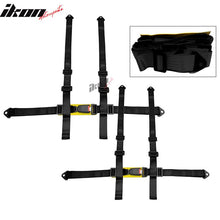 Load image into Gallery viewer, Universal 2PC Black 4 Point Racing Seat Belts Harnes