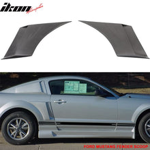 Load image into Gallery viewer, 2005-2009 Ford Mustang Unpainted Black Fender Scoop PU