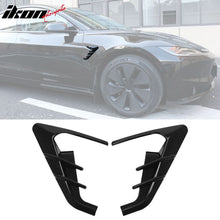 Load image into Gallery viewer, 2024 Tesla Model 3 V1 Style Gloss Black Side Camera Flank Cover Trim