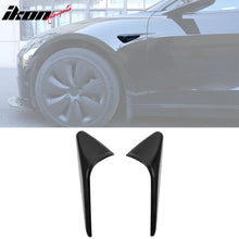 Load image into Gallery viewer, 2024 Tesla Model 3 V2 Style Gloss Black Side Camera Flank Cover Trim