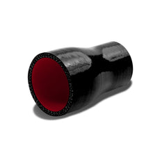 Load image into Gallery viewer, Silicone 3-Ply Reducer Hose 1.50" to 1.75" Black/Red