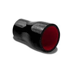 Load image into Gallery viewer, Silicone 3-Ply Reducer Hose 1.50" to 1.75" Black/Red