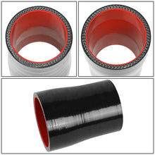 Load image into Gallery viewer, 3-Ply Silicone Reducer Hose 1.75" to 2" Black/Red