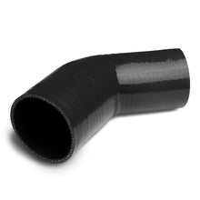 Load image into Gallery viewer, 2.50" to 2.75" Silicone Reducer Hose 45 Degree 3-Ply Black
