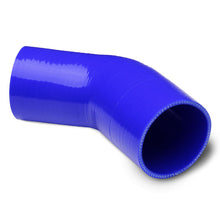 Load image into Gallery viewer, 2.75" to 3.00" 45 Degree Reducer Silicone Hose 3-Ply Blue