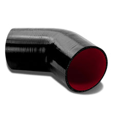 Load image into Gallery viewer, 3.50" 45 Degree Silicone Hose - 3-Ply Black/Red