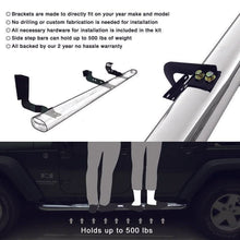 Load image into Gallery viewer, 1984-2001 Jeep Cherokee 3" Steel Side Step Running Boards Black Silver