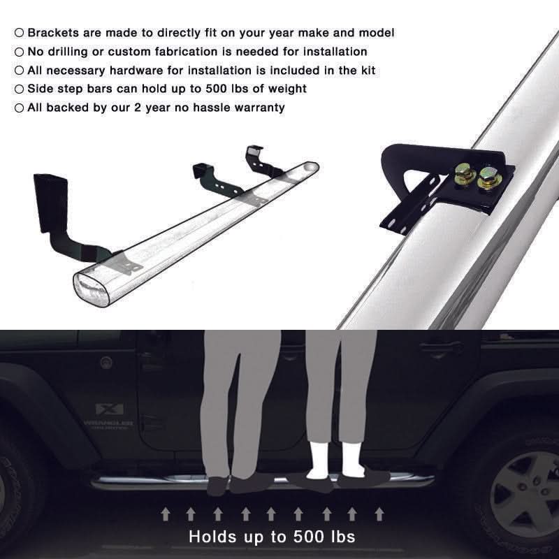 2004-2008Â Ford F-150 Crew Cab 5" Running Boards Side Step Nerf Bars