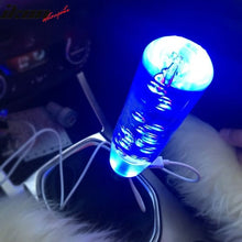 Load image into Gallery viewer, Universal Crystal Bubble LED knob Shifter Head Manual Gear Shifter