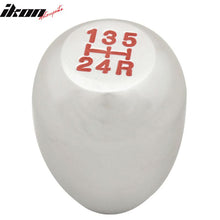 Load image into Gallery viewer, Silver M8X1.25MM Manual T-R Gear Shift Shifter Knob Engraved 5 Speed