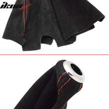 Load image into Gallery viewer, Universal JDM BlackÂ Red Stitch Suede Shift Cover Manual Leather