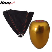Load image into Gallery viewer, Honda Acura JDM 5-Speed Gold knob Shift Knob Stitch Suede Boot Cover