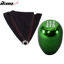 Load image into Gallery viewer, Honda Acura JDM 5-Speed Green knob Shift Knob Stitch Suede Boot Cover
