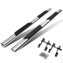 Load image into Gallery viewer, 2001-2003 Ford F-150 SuperCrew 5" Oval Straight Nerf Bars - Silver