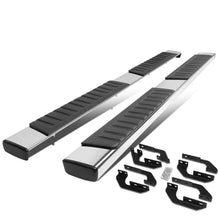 Load image into Gallery viewer, 07-21 Toyota Tundra Crew Max 6 Inch Flat Board Nerf Bars Chrome/Black