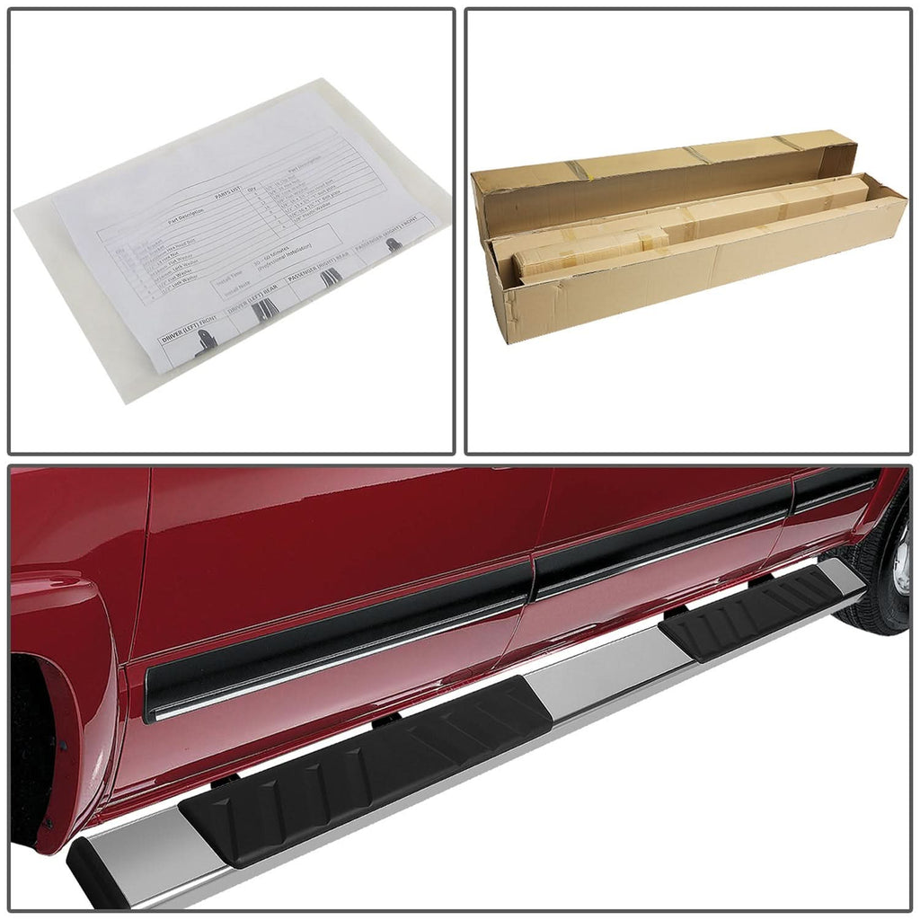 2019-2020 Chevrolet Silverado GMC Sierra 5" Nerf Bar Step Bar Chrome