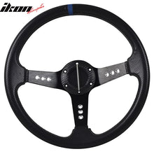 Load image into Gallery viewer, Universal 350MM 6 Hole Deep Dish Black Steering Wheel Emblem PVC