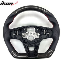 Load image into Gallery viewer, 2020-2024 Focus Escape Steering Wheel Red Stitch Carbon Fiber Leather