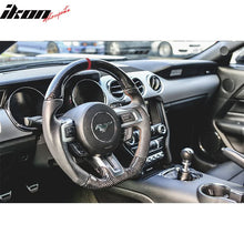 Load image into Gallery viewer, 2015-2017 Mustang V4 Matte Steering Wheel Red Ring CF Real Leather