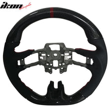 Load image into Gallery viewer, 2015-2017 Mustang V4 Matte Steering Wheel Red Ring CF Real Leather
