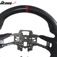 Load image into Gallery viewer, 2015-2017 Mustang V4 Matte Steering Wheel Red Ring CF Real Leather