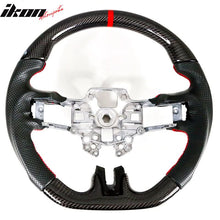 Load image into Gallery viewer, 2018-2023 Ford Mustang V1 Steering Wheel w/ Red Stitching Carbon Fiber
