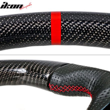 Load image into Gallery viewer, 2018-2023 Ford Mustang V1 Steering Wheel w/ Red Stitching Carbon Fiber