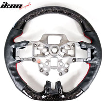 Load image into Gallery viewer, 2018-2023 Ford Mustang V1 Steering Wheel w/ Red Stitching Carbon Fiber