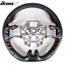 Load image into Gallery viewer, 2018-2023 Ford Mustang V1 Steering Wheel w/ Red Stitching Carbon Fiber