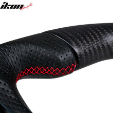 Load image into Gallery viewer, 2018-2023 Ford Mustang V1 Steering Wheel w/ Red Stitching Carbon Fiber