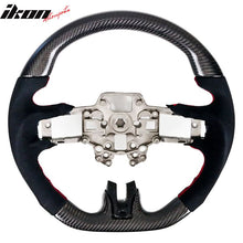 Load image into Gallery viewer, 2018-2023 Ford Mustang V1 Steering Wheel w/ Red Stitching Carbon Fiber