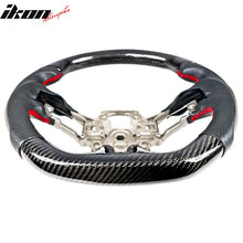Load image into Gallery viewer, 2018-2023 Ford Mustang V1 Steering Wheel w/ Red Stitching Carbon Fiber